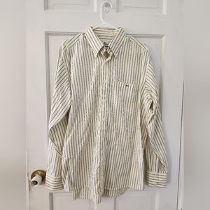 LaCoste men's striped long-sleeve button down. Sz EU 44 (US 34)